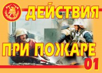Комплект плакатов "Действия при пожаре" - fgospostavki.ru - Шумерля