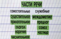 Набор магнитных карточек "Части речи" (фон зелёный) - fgospostavki.ru - Шумерля