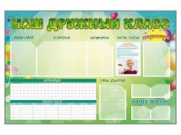 Стенд-уголок магнитно-маркерный "Наш дружный класс" - fgospostavki.ru - Шумерля