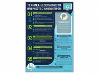 Стенд-уголок "Техника безопасности при работе на компьютере в общеобразовательных учреждениях" - fgospostavki.ru - Шумерля
