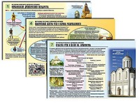 Комплект таблиц по истории "История России с древних времен" раздаточные (цветные, ламинированные, А4, 10 штук) - fgospostavki.ru - Шумерля