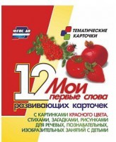 Тематические карточки "Мои первые слова" (красный цвет) - fgospostavki.ru - Шумерля