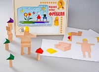 Игровой набор Фребеля "Конструктор деревянный без соединений-3" (Серия "Эксперимент") - fgospostavki.ru - Шумерля