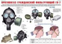 Комплект плакатов "Средства защиты органов дыхания. Противогазы, респираторы" - fgospostavki.ru - Шумерля