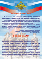 Таблица "Военная присяга. Боевое знамя" (100х140 сантиметров, винил) - fgospostavki.ru - Шумерля