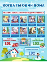 Стенд "Когда ты один дома" - fgospostavki.ru - Шумерля