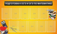 Стенд "Подготовка к ЕГЭ и ОГЭ по математике (10 карманов)" - fgospostavki.ru - Шумерля