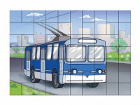 Магнитный пазл "Троллейбус" - fgospostavki.ru - Шумерля