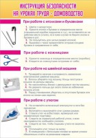 Стенд "Инструкция безопасности на уроках труда №1" - fgospostavki.ru - Шумерля