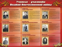 Стенд "Учителя-участники Великой Отечественной войны" - fgospostavki.ru - Шумерля