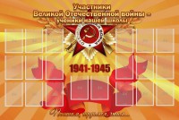 Стенд "Участники ВОВ - ученики нашей школы" - fgospostavki.ru - Шумерля