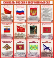 Стенд "Символы России и вооруженных сил" - fgospostavki.ru - Шумерля