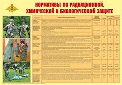 Плакат "Нормативы по радиационной, химической и биологической защите" - fgospostavki.ru - Шумерля