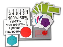 Набор для изучения простых дробей. Составление целого из частей (раздаточный) - fgospostavki.ru - Шумерля