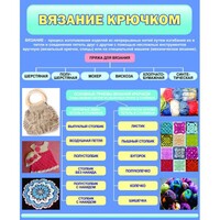 Стенд "Вязание крючком" - fgospostavki.ru - Шумерля