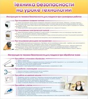Стенд "Техника безопасности на уроке технологии" - fgospostavki.ru - Шумерля