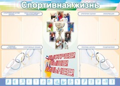 Стенд "Спортивная жизнь" Вариант 2 - fgospostavki.ru - Шумерля