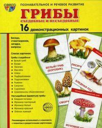 Демонстрационные карточки "Грибы съедобные и не съедобные" - fgospostavki.ru - Шумерля