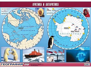 Таблица демонстрационная "Арктика и Антарктика" (винил 100*140) - fgospostavki.ru - Шумерля