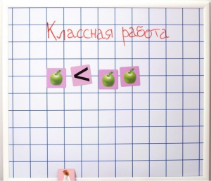 Магнитно-маркерная доска "Клетка" (86 см х 75 см) - fgospostavki.ru - Шумерля