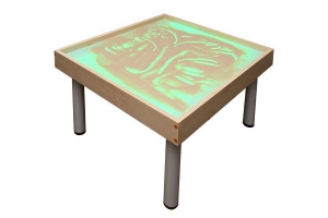 Столик на ножках для рисования песком "Радуга" с подсветкой RGB - fgospostavki.ru - Шумерля