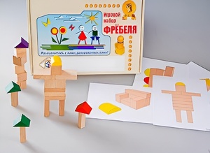 Игровой набор Фребеля "Конструктор деревянный без соединений-3" (Серия "Эксперимент") - fgospostavki.ru - Шумерля