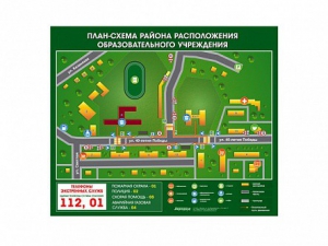 Панно магнитно-маркерное "План-схема района расположения образовательной организации" - fgospostavki.ru - Шумерля