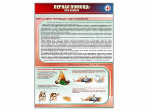 Стенд "Первая помощь при пожаре" - fgospostavki.ru - Шумерля
