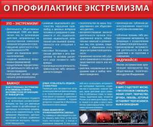 Стенд "О профилактике экстремизма" - fgospostavki.ru - Шумерля