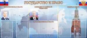 Стенд "Государство и право" - fgospostavki.ru - Шумерля