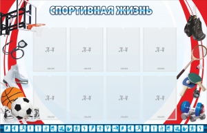 Стенд "Спортивная жизнь" Вариант 1 - fgospostavki.ru - Шумерля