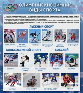 Стенд "Олимпийские зимние виды спорта" - fgospostavki.ru - Шумерля