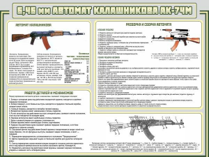 Стенд "Автомат Калашникова" - fgospostavki.ru - Шумерля