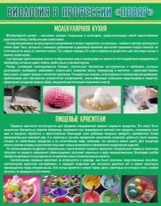 Стенд "Биология в профессии "повар"" - fgospostavki.ru - Шумерля