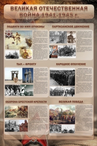 Стенд "Великая Отечественная война" (события) - fgospostavki.ru - Шумерля