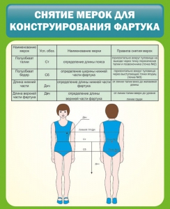 Стенд "Снятие мерок для конструирования фартука" - fgospostavki.ru - Шумерля