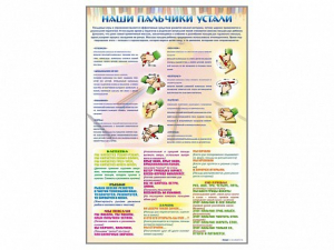 Стенд "Наши пальчики устали" (зарядка) - fgospostavki.ru - Шумерля