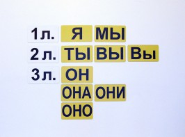 Набор магнитных карточек "Личные местоимения" (фон жёлтый) - fgospostavki.ru - Шумерля