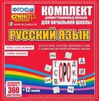 Динамические раздаточные пособия. Русский язык (комплект демонстрационных материалов). Касса букв, слогов, звуковых схем с набором интерактивных таблиц. - fgospostavki.ru - Шумерля