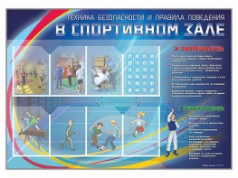 Стенд-уголок "Техника безопасности и правила поведения в спортивном зале" - fgospostavki.ru - Шумерля