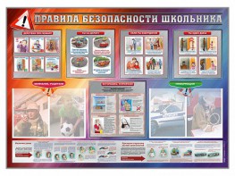 Стенд-уголок "Правила безопасности школьника" - fgospostavki.ru - Шумерля