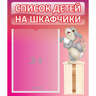 Стенд "Список на шкафчики" - fgospostavki.ru - Шумерля