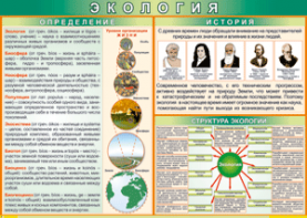 Таблица "Экология. Определения и история" (100х140 сантиметров, винил) - fgospostavki.ru - Шумерля