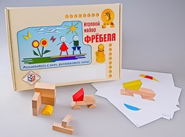 Игровой набор Фребеля "Конструктор деревянный без соединений-1" (Серия "Эксперимент") - fgospostavki.ru - Шумерля