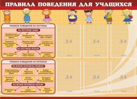 Стенд "Правила поведения для учащихся" - fgospostavki.ru - Шумерля
