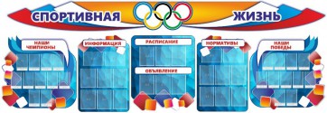 Стенд "Спортивная жизнь" (резной стенд из 8-х частей) - fgospostavki.ru - Шумерля