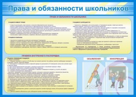 Стенд "Права и обязанности школьников" - fgospostavki.ru - Шумерля