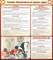 Стенд "Техника безопасности на уроках труда" - fgospostavki.ru - Шумерля