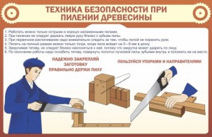 Стенд "Техника безопасности при пилении древесины" - fgospostavki.ru - Шумерля