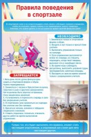 Стенд "Правила поведения в спортзале №1" - fgospostavki.ru - Шумерля